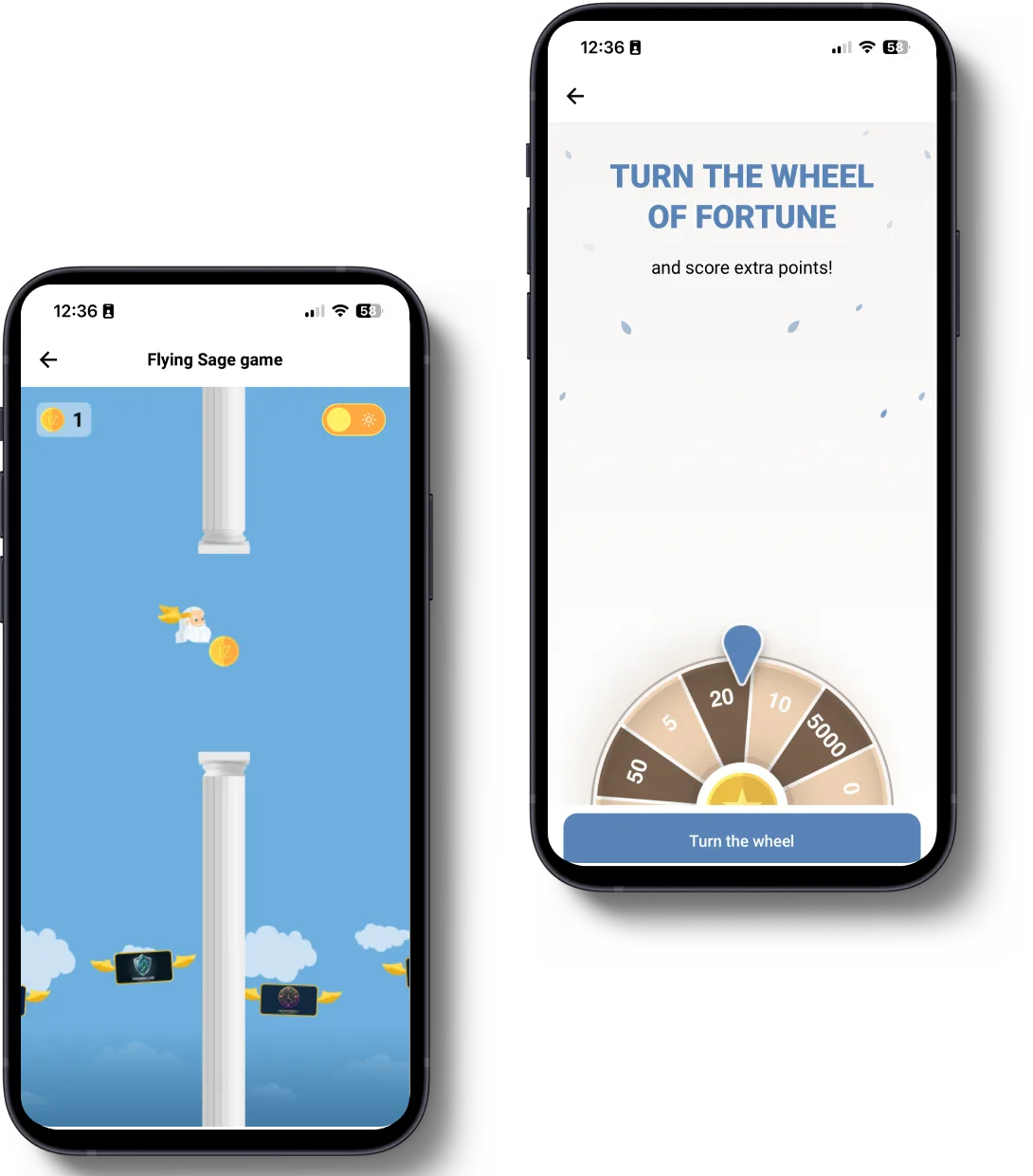 Inspire games: Flying Sage and Turn the Wheel of Fortune
